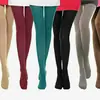 Meia-calça de veludo para as estações de primavera e outono, anti-puxões, espessura média, levemente transparente, com reforço na virilha, design liso, meia de base