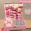 Conjunto de Presente Caixa com Acessórios de Cabelo para Crianças Presente de Aniversário para Menininha Caixa de Joias Meninas Grampo de Cabelo Kuromi Acessórios de Cabelo Presilha de Cabelo Feminina