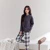 Algodão Puro Muyin Moda Nacional Roupas de Casa Masculino Primavera Manga Longa Feminino Boa Respirabilidade Fio de Camada Dupla Pijama Feminino Conjunto