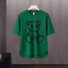 2024 Novo estilo americano Trendy Brand Carta estampada camiseta de manga curta Masculino Summer Ins Trendy Brand Loose Casual Top