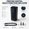 Inflador de Neumáticos Eléctrico para Coche con Pantalla Doble Transfronterizo, Bomba de Aire Inalámbrica, Carga USB Portátil