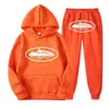 Sudadera con Capucha y Pantalón Casual con Estampado Clint419 Patrón Prisión del Diablo Europeo y Americano Conjunto de Dos Piezas para Hombre y Mujer