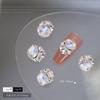 Explosões líquido unha vermelha gordura quadrado bola de diamante liga jóias manual flash cristal de vidro prego pilha de diamante acessórios atacado
