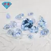 Huagang Gems Anillo de Piedra Suelta de Espinela Sintética Azul Claro Forma de Lágrima, Cara de Anillo de Piedra Suelta de Espinela Forma de Pera de un Solo Agujero 104 #.