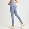 Pantalones de yoga de cintura alta para levantar glúteos para mujer, pantalones de fitness elásticos ajustados, pantalones deportivos adelgazantes con bolsillos para uso en exteriores