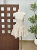 Diseño de Nicho Vietnamita 2026Ss Primavera/Verano Nuevo Estilo Suave y Dulce Vestido Abullonado con Cintura Marcada Floral