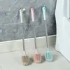 Escova de Vaso Sanitário Doméstica Sem Canto Morto Banheiro de Vaso Sanitário Cabo Longo Escova de Limpeza Montada na Parede Lavar Escova de Limpeza de Vaso Sanitário