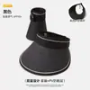 Sombrero para el Sol Verano para Mujer Parasol Resistente a los Rayos UV Parte Superior Vacía Sombrero de Concha de Goma Negra Ala Grande Parasol para la Cara Sombrero para Montar al Aire Libre
