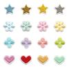 Pegatinas autoadhesivas de amor para bordar, accesorios para ropa, pegatinas de tela bordadas, sellos de bordado de estrella de cinco puntas, parches adhesivos DIY