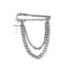 Europeu e Americano retro estilo punk pequeno broche cruzado acessórios de vestuário decorativos cruz cadeia all-match broche