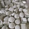 Plato hondo de cerámica de stock artículos de cola blanco puro vajilla de porcelana de hotel plato caliente refrigerio pastel plato hondo plato frío plato plano cuadrado