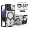 Para OPPO Realme C61 4G versão Índia capa de celular magnética com suporte giratório e janela push