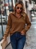 Suéter de mujer de manga larga con cuello alto y cremallera de color sólido suelto con costuras de comercio exterior transfronterizo de Amazon Europa y Estados Unidos en otoño e invierno