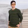 Suéter Masculino JEEP SPIRIT Gola Redonda Versátil Inverno Nova Coleção Blusa de Tricô Roupas Solta Listrado Intercolor Tendência