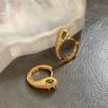 Pendientes de botón con forma de serpiente, microincrustaciones de diamantes completos, chapado en oro real, para mujer, súper brillantes, circonitas 5A, diseño de nicho, venta al por mayor