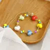 Pulsera de cerámica de Jingdezhen, nueva y que no se decolora, para estudiantes mujeres, pulsera de cuentas de estilo antiguo, pulsera de cerámica fresca y moderna