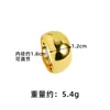 Nuevo Anillo de Oro Arena Vietnamita, Estilo Clásico Sencillo, Anillo Plano de Moda, Anillo Abierto Brillante, Joyería Versátil para Hombres y Mujeres