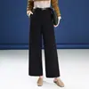 Traje Casual de Color Sólido de Moda con Pantalones de Pierna Ancha para Mujer, Nuevo Estilo Otoño 2026, Pantalones Rectos Casuales Versátiles Populares Este Año