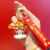 Llavero de Regalo Auspicioso de Año Nuevo con Palabras de Bendición, Palabras de Riqueza, Paz y Alegría, Regalo para el Abuelo Dios de la Riqueza, Regalo de Promoción Festiva