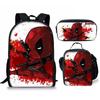 Nuevo Deadpool Deadpool Bolso de Tres Piezas Estuche para Lápices Bolso de Hombro para Estudiante Bebé Amazon Lindo Versátil Portátil