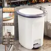 Cubo de Basura Operado con el Pie Sellado Antiolor de Stock Listo del Fabricante con Tapa, Contenedor de Almacenamiento Doméstico de Gran Capacidad para Cocina, Baño y Sala de Estar