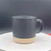 Tazas de cerámica al por mayor con diseño de bloques de color de estrellas, acabado mate y brillante, personalizables con impresión de logo, para uso doméstico.