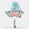 Sombrero con Ventilador Solar para Niños, Sombrero de Verano Delgado con Visera Grande para Proteger del Sol, Sombrero Tipo Chal para Niños y Niñas, Sombrero de Copa Abierta para Bebés