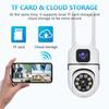 Cámara de vigilancia doméstica con doble imagen y bombilla E27, wifi de 360 grados, mando a distancia, portalámparas HD a todo color