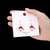Europeos y Americanos Nuevo Árbol de Navidad Anciano Copo de Nieve Muleta Pendientes Pendientes Creativos Fiesta Nochebuena Pendientes de Navidad