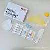 Cuchillo, Tenedor y Plato de Cumpleaños Hp Juego de Siete Piezas Pastelería Caja de Regalo de Lujo Accesorios para Hornear Vajilla Desechable para Pastel