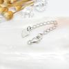 Cadena de cola para joyería DIY cierre de langosta cadena de cola de corazón de durazno chapado en cobre oro de 18K plata lisa hebilla para collar de perlas cadena extendida