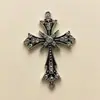 Collar Apilado de Doble Capa con Colgante de Cruz Oscura para Chica Dulce y Fresca Cadena para Clavícula Femenina de Nicho Elegante Versátil