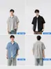 Nasa Marca Tendência Estilo Japonês Camisa de Trabalho Masculina Verão Solta Respirável Fina Jaqueta Casual Versátil Manga Curta