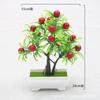 Planta artificial de fruta rica en maceta, adornos de escritorio, flores falsas, ramo decorativo, adornos de fruta rica, limón, naranja, plantas verdes falsas