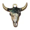 Accesorios Impresos de Cabeza de Toro para Halloween de Venta Caliente Transfronteriza DIY Pendientes Collares Llaveros Colgantes Adornos