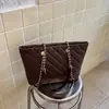 Bolsa Tote Grande Shuai Mi Jia com Padrão de Diamante Feminina 2026 Outono Nova Tendência Bolsa de Ombro Bolsa de Mão