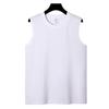 Colete de Algodão Puro Sem Mangas para Homens, Colete Esportivo Gola Redonda, Caimento Solto, Em Estoque Atacado, Respirável, Fresco, Casual, Estilo Fino