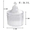 Frasco de Cristal Transparente, Dulcero con Forma de Yurta, Decoración de Mesa para Banquete de Bodas Fiesta, Taza para Snacks, Dulcero de Boda