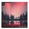 Funda Protectora Pintada para Samsung S10 FE 10.9 A8 10.5 Plegable en Tres Partes Tipo Libro Anticaídas Plana
