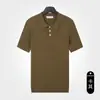 Camiseta de manga corta de verano para hombre, polo refrescante de seda de hielo, cuello transpirable de media botonadura, top business casual para hombre, al por mayor