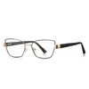 Gafas anti luz azul transfronterizas 3167 virola de propionato pata ancha montura de metal cara pequeña para mujer reducción de edad lente plana blanca