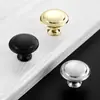 Puxador de furo único em aço inoxidável em dourado e preto para armários, sapateiras, puxadores de porta em formato de cogumelo, puxadores redondos simples para gavetas e móveis