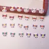 Estampado de Leopardo Transparente Accesorios de Arte para Uñas Estilo Cartoon Japonés Piezas Pequeñas de Resina Decoración de Uñas Clips para Pendientes DIY