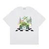 Casa Casablanca Camiseta Casual de Manga Corta Versión Correcta ins Marca de Nicho Trendy Europea y Americana High Street Algodón Puro