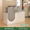 Mostrador de bar, mostrador de caja, mostrador pequeño y simple para tienda, supermercado, tienda de ropa, sensación de lujo ligero de alta gama, salón de belleza, mostrador de recepción de restaurante