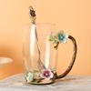 Tazas de Esmalte al por Mayor del Fabricante, Estilo Nuevo para Mujer, Alto Valor Estético, Tazas de Té con Flores para el Hogar, Vasos de Agua Exquisitos para la Oficina, Uso para Maestros