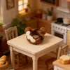 Pan de Donut Simulado Dibujo Animado Tienda de Panadería Juguete de Comida Escena Miniatura Accesorio Modelo Llavero DIY Pasador