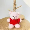 Chaveiro Pingente Boneca Urso Vestido Brinquedo de Pelúcia Ursinho de Pelúcia Evento da Temporada de Formatura Presente com Impressão de Logo