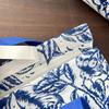Bolsa de aislamiento térmico de venta caliente transfronteriza, embalaje para llevar, bolsa no tejida con patrón azul, película de impresión, bolsa no tejida