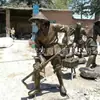 Fabricante de Producción de Esculturas Temáticas de Agricultura Escultura de Personajes de Cobre Fundido Talla en Cobre Figura Adorno 1.7 1.8 2m